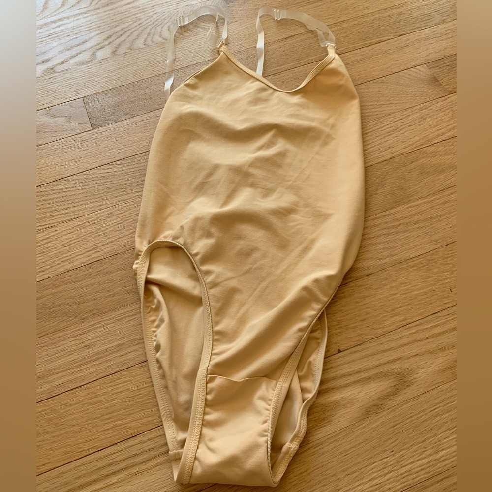 Capezio Nude Leotard with Invisible Straps Size Small - Picture 4 of 6